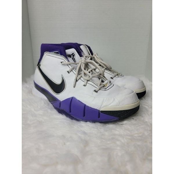 Nike Kobe 1 Protro 81 Points Lakers Men's Sz 9 White Purple Black AQ2728-105