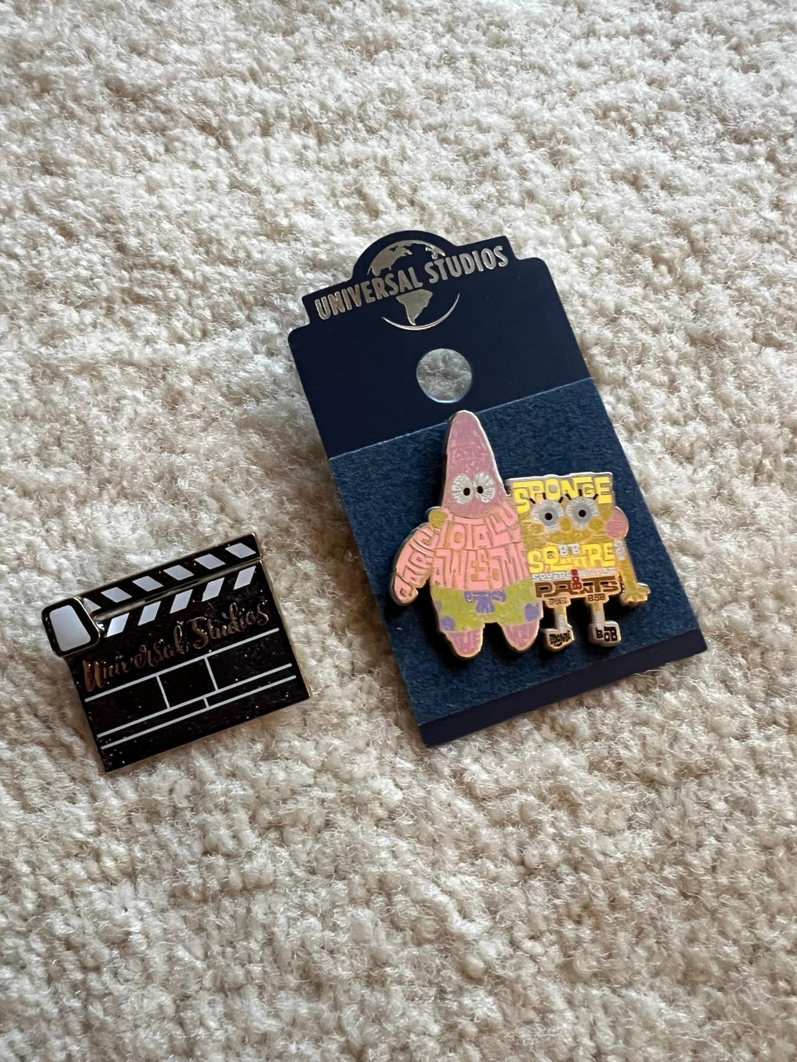 Universal Studios Pins (Spongebob and Patrick) plus (Universal movie pin)