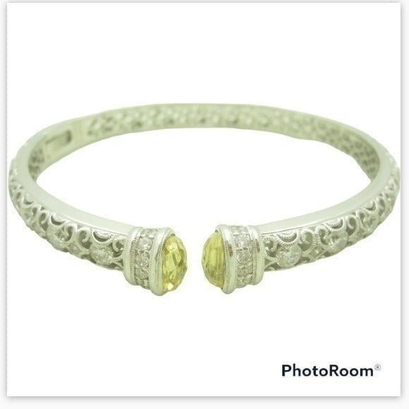 Tacori Yellow CZ sterling silver bracelet good condition