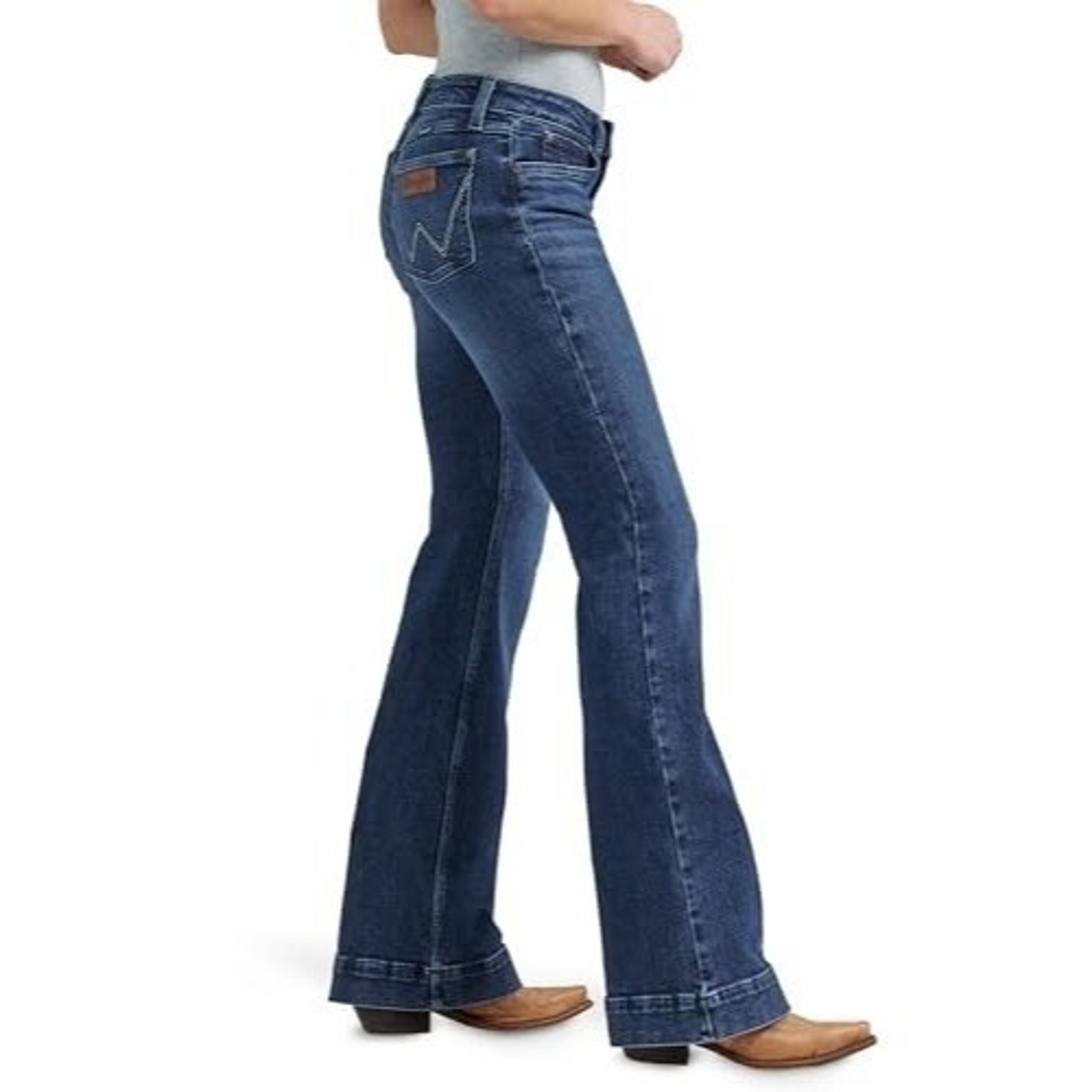 Wrangler Retro Women's 30x34 Mae Mid Rise Wide Leg Trouser Cassie Jeans 11235297