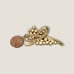 Crown Trifari Modernist Textured Knot - Faux Pearl Cluster Gold Tone Brooch