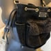 UGG Australia Black sheepskin leather purse .