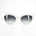 Morgenthal Frederics Sunglasses FAY COL 275 White Clear Lace Frames Blue Lenses