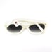 Morgenthal Frederics Sunglasses FAY COL 275 White Clear Lace Frames Blue Lenses