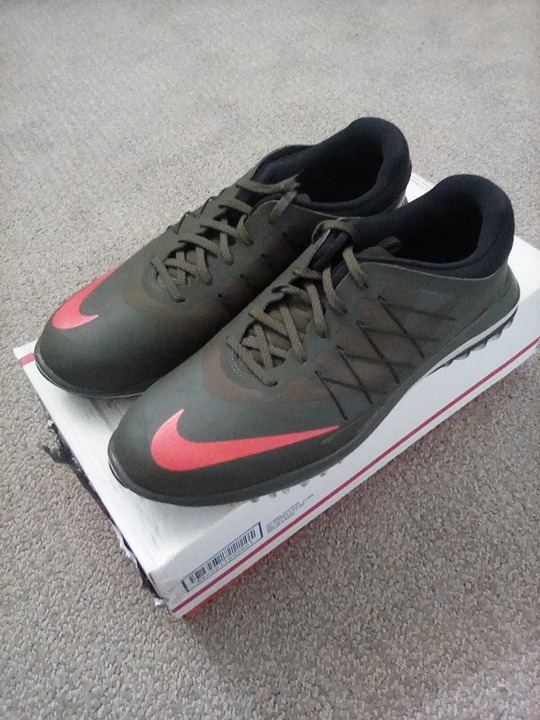 Mens Nike Lunar Control Vapor Spikeless Golf Shoes Olive 849971-300 Size 10