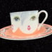R. Toledo Nordstrom Pop Art TeaCup Saucer Multi Face Ceramic Cup Marked Set