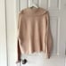 Free People Marlie Dusty Pink Ribbed Collar Oversized Pullover Sweater Small