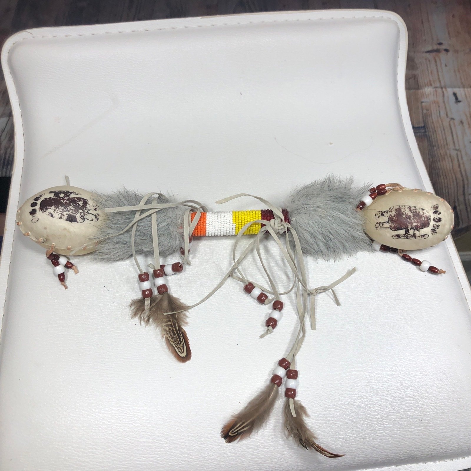 American Indian Drum / Rattle Pre-Owned excellente condition work good multicil