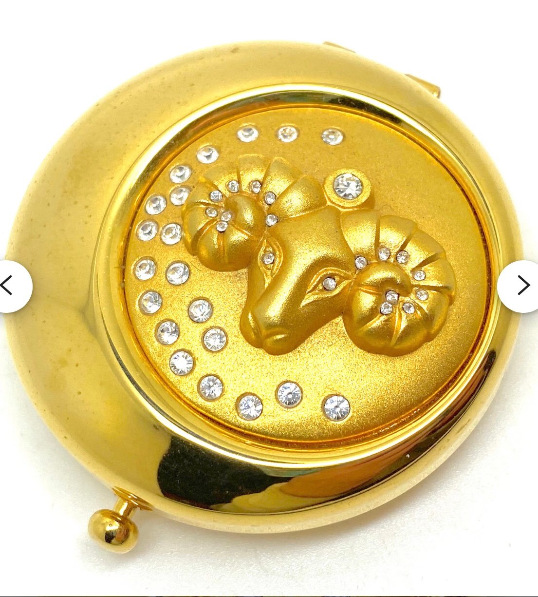 Estee Lauder Aries Star Crystal Collectable Powder Compact - Refillable
