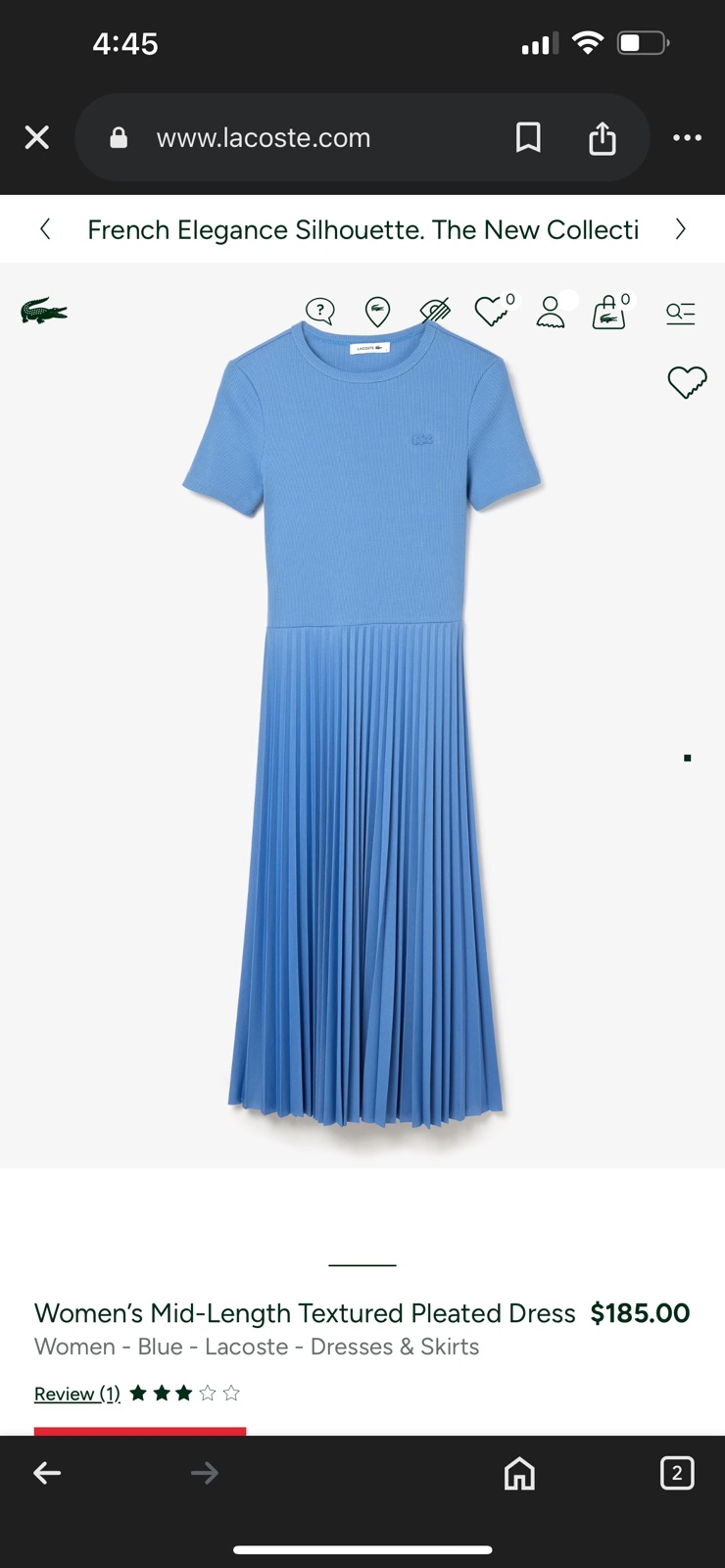 Lacoste Midi Tennis Dress