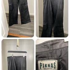 Black leather pants motocross’s unisex 30x34