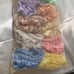 13 sets of silk scrunchies