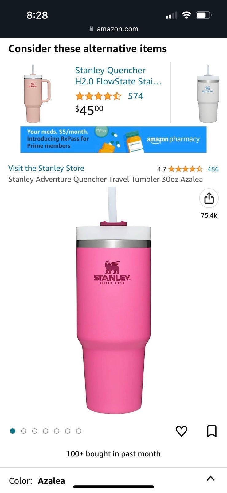 Rare Dark pink 30oz tumbler