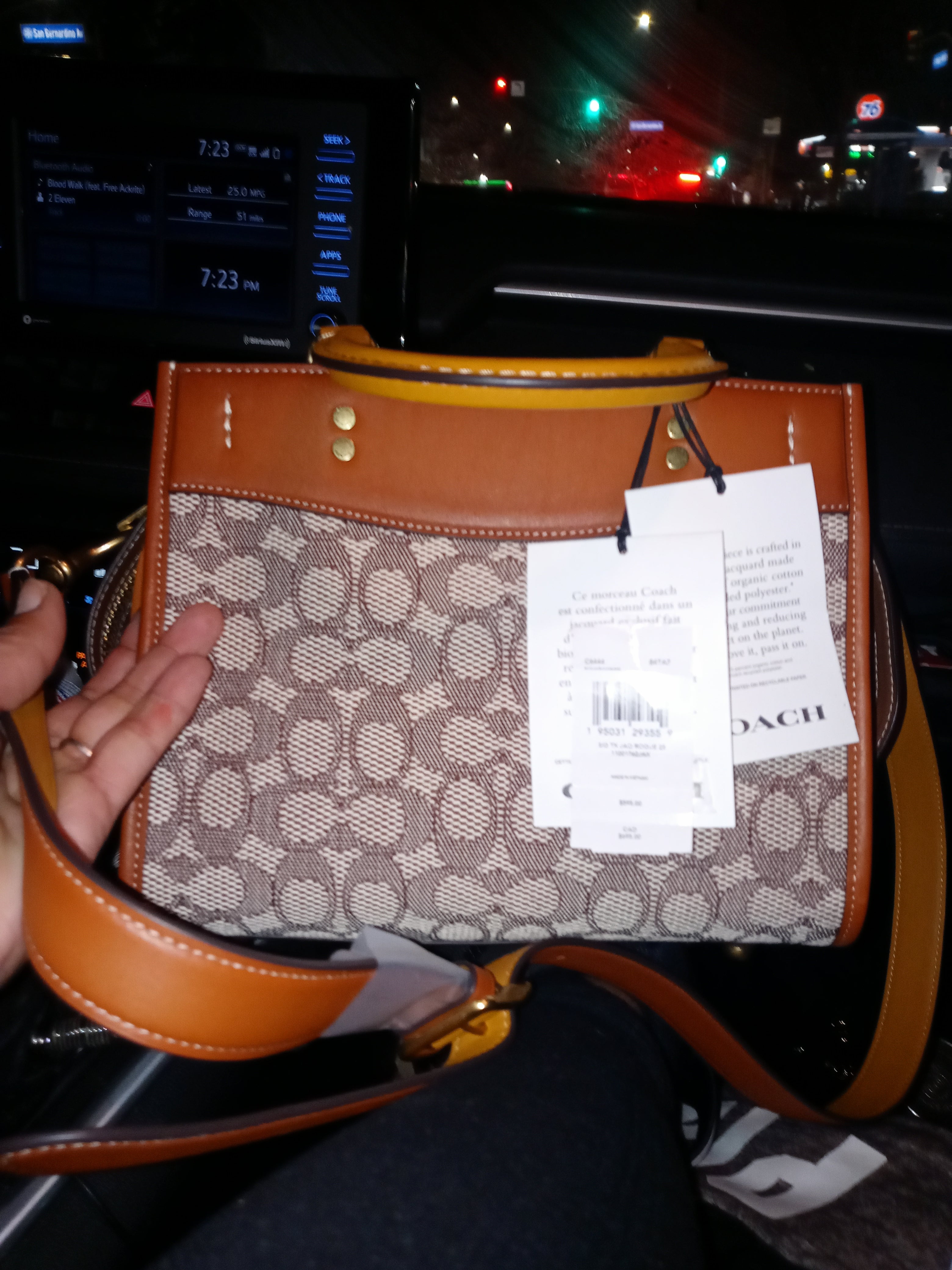 Coach Beige Smooth Leather Satchel