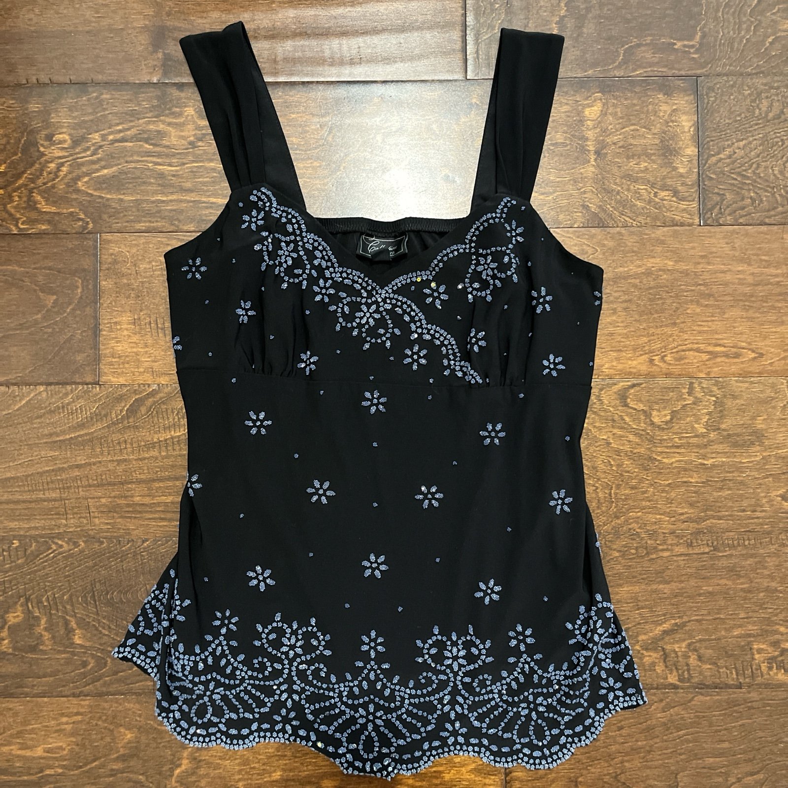 Floral beaded Tank Top