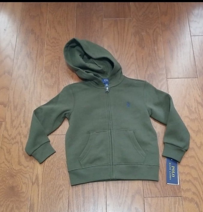 ✔✔Polo Ralph Lauren Long Sleeve Full Zip Hoodie sz 4T NWT