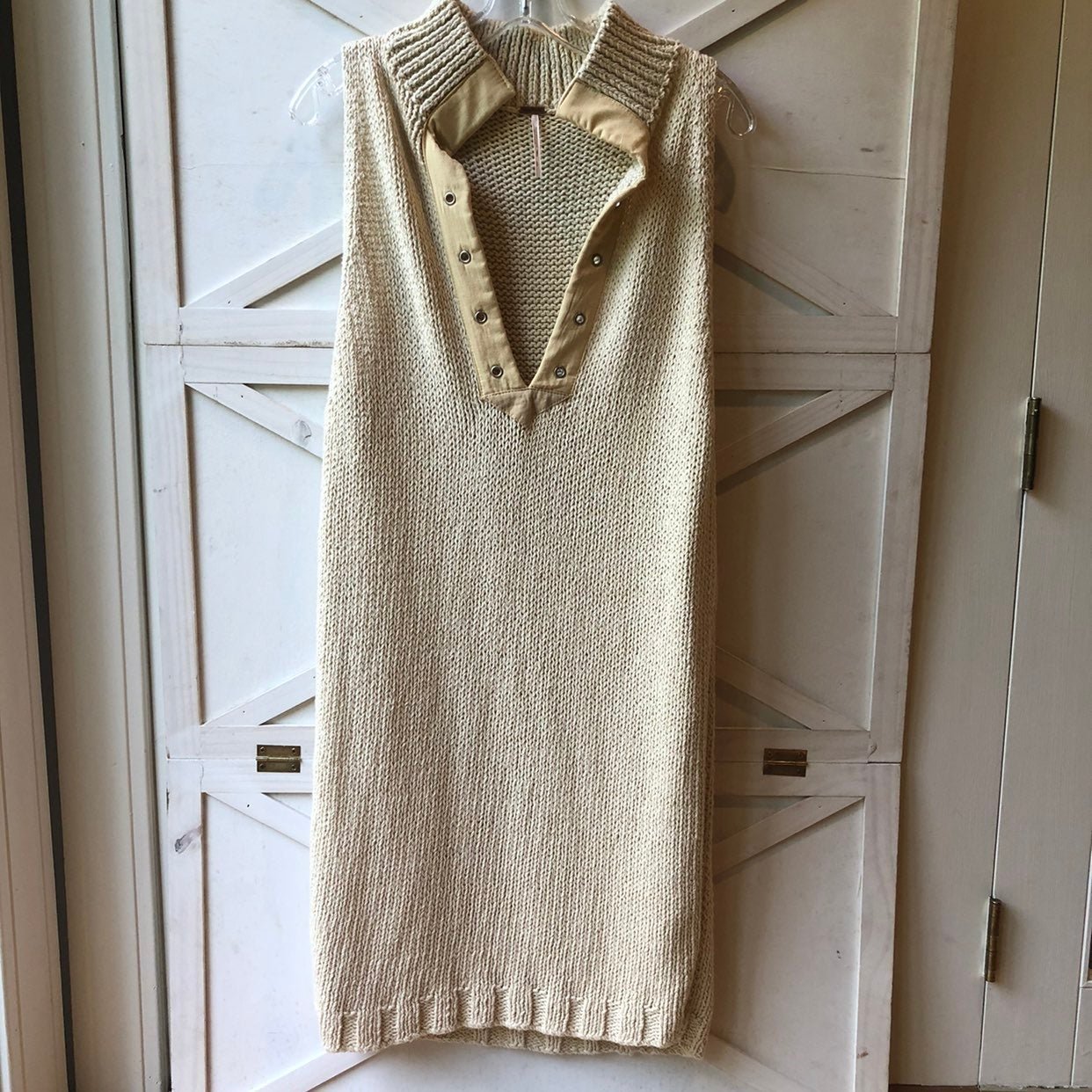Free People Split V Sleeveless Long Swea