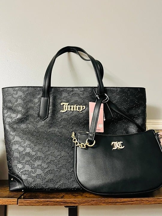 Juicy Black Diamond Two In One Tote And Shoulder Bag