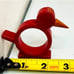 Vintage Bakelite Napkin Ring Bird Chick Red + Orange Beak Art Deco Holder Tested