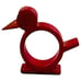 Vintage Bakelite Napkin Ring Bird Chick Red + Orange Beak Art Deco Holder Tested