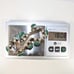 Vintage 925 Mexico Jade Mask Panel Bracelet, 51.26 g