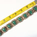 Vintage 925 Mexico Jade Mask Panel Bracelet, 51.26 g