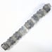 Vintage 925 Mexico Jade Mask Panel Bracelet, 51.26 g