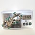 Vintage 925 Mexico Jade Mask Panel Bracelet, 51.26 g
