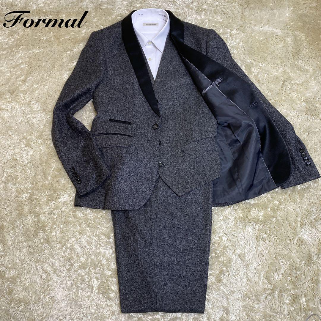 【Good Condition】✨Formal Tuxedo, Three-Piece, Gray, S~M