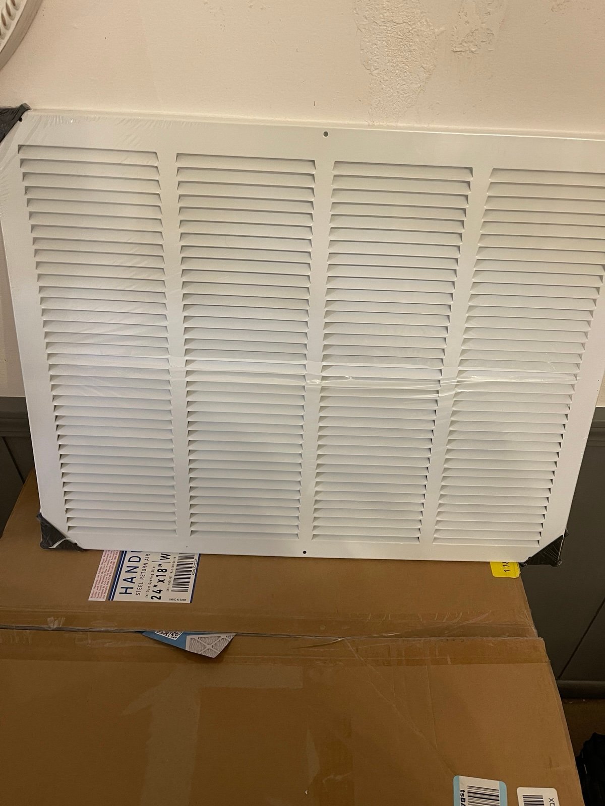 Steel Return Air Grille 24” x 18” White