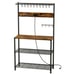 4-tier Kitchen Storage Rack, Microwave Stand, Coffee Bar Station, 10 S-Shaped