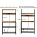 4-tier Kitchen Storage Rack, Microwave Stand, Coffee Bar Station, 10 S-Shaped