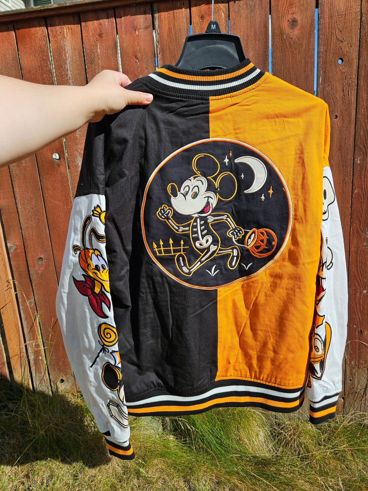 Disney Mickey Mouse and Friends Halloween Letterman Varsity Jacket Size MD