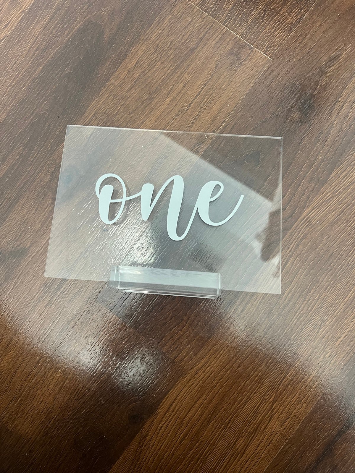 Wedding table numbers 1-19