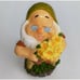 Disney Snow White Dwarf DOC Resin 8 Garden Gnome Statue Figurine with Flowers
