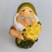 Disney Snow White Dwarf DOC Resin 8 Garden Gnome Statue Figurine with Flowers
