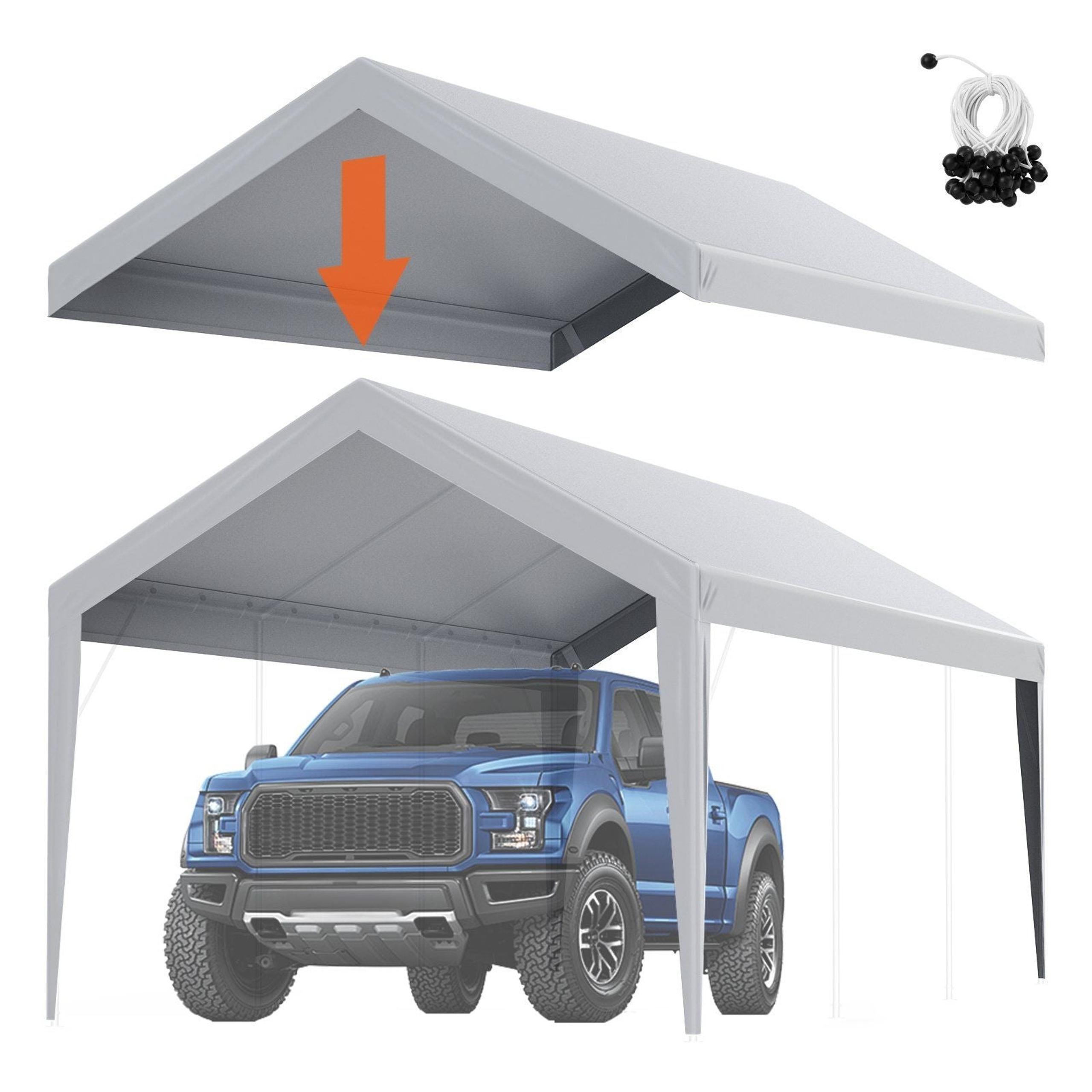 Carport Replacement Canopy Cover 10 x 20 ft (Only Top Cover, Frame Not Include)
