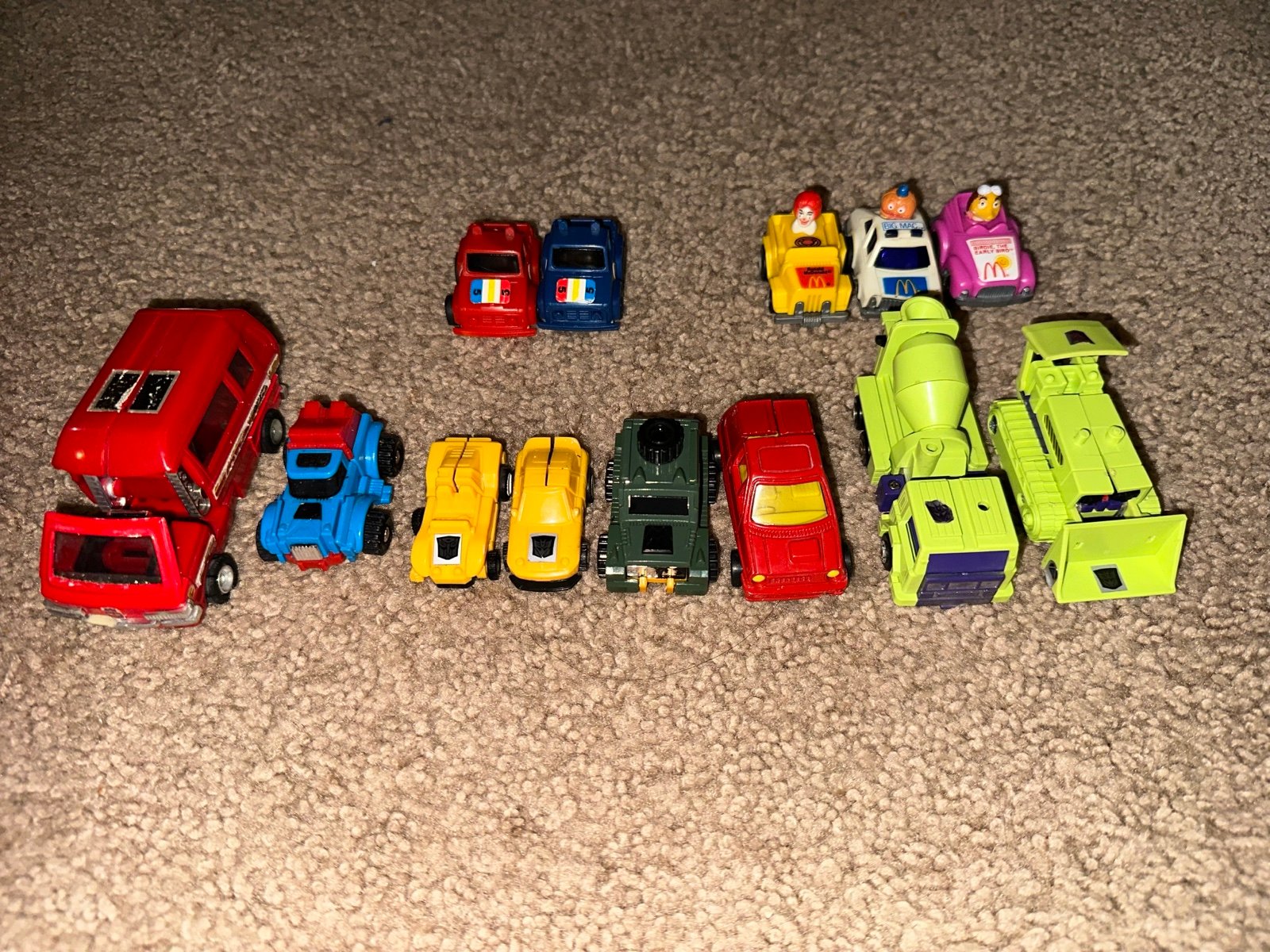 Vintage 1980s Toy Car McDonald Transformers Lot