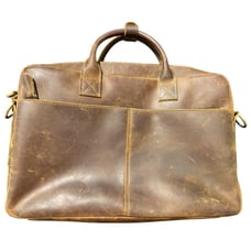 Jack & Chris Brown Leather Briefcase messenger bag Business Travel