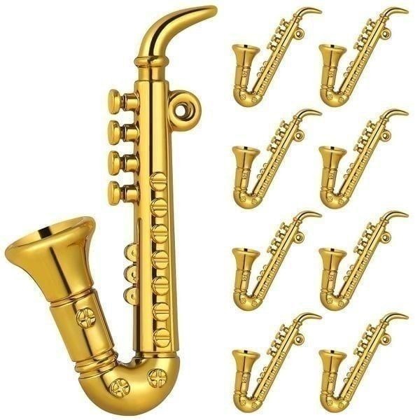 9 PCS Miniature Saxophone Mini Saxophone Model Miniature Musical Dollhouse 1: 1