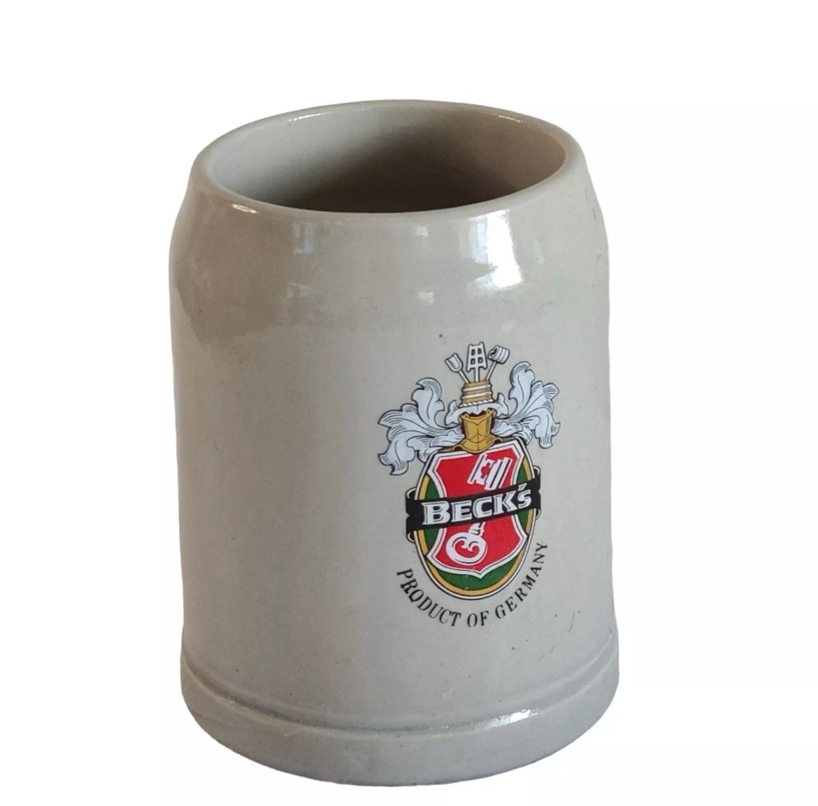 German Stoneware Beer Mug Stein Becks Beer
