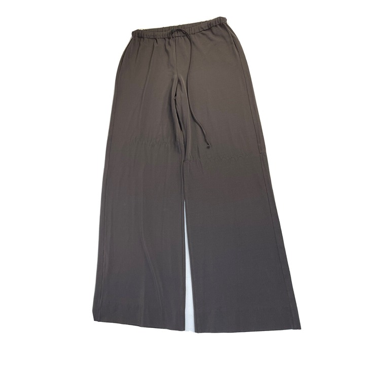 MaxMara Womens Small Slinky Wide Leg Palazzo Pull On Pants Brown