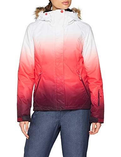 Roxy Women's Ombre Jet Ski Se Pink Fur Lined Snow Jacket Warm Winter Medium