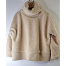TUCKERNUCK Rollins Cream Fleece Turtleneck Pullover Sweater Women's M Gorpcore