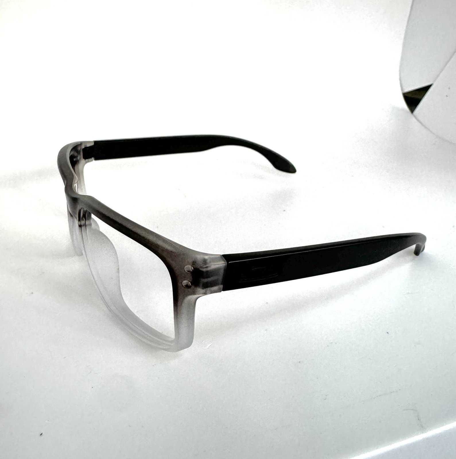 Used Oakley Holbrook Matte Black Clear Fade replacement Frame