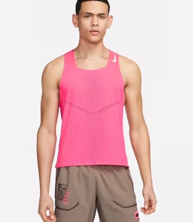 Nike Men's Dri-FIT ADV Aeroswift Racing Singlet 'Hyper Pink' size m new