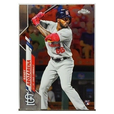RANDY AROZARENA ROOKIE 2020 TOPPS CHROME, CARDINALS, TAMPA RAYS, A.L. ROY!
