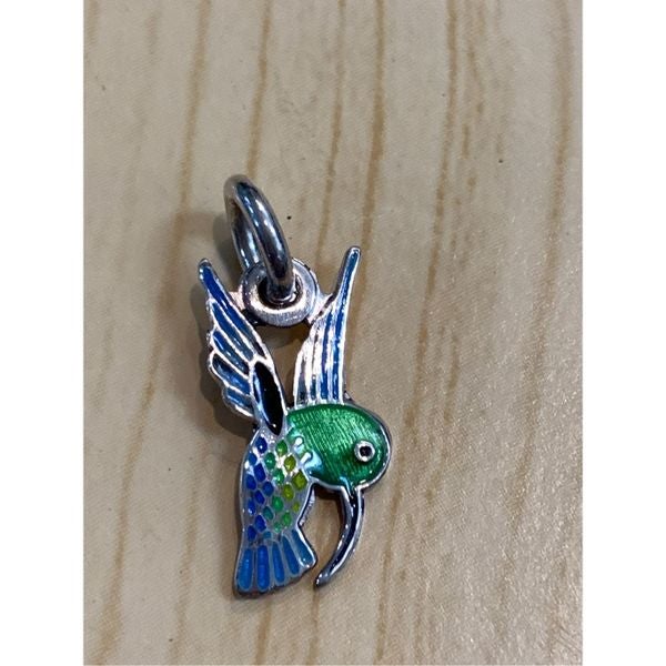 .980 Hummingbird Sterling Silver Jewelry Charm #vintage #garden