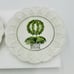 Set of 2 Vintage San Marco Topiary Luncheon Plates Made In Italy Scalloped 8.5