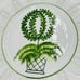 Set of 2 Vintage San Marco Topiary Luncheon Plates Made In Italy Scalloped 8.5